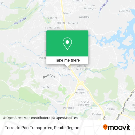 Terra do Pao Transportes map