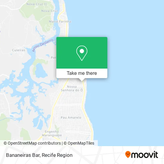 Bananeiras Bar map