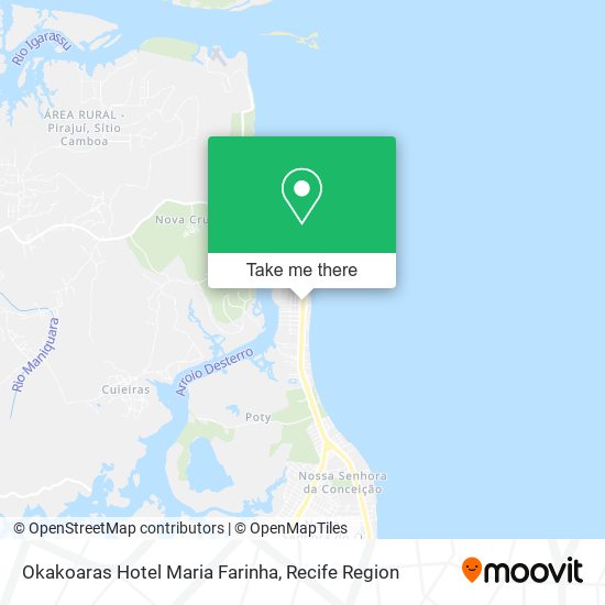 Okakoaras Hotel Maria Farinha map