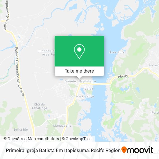 Primeira Igreja Batista Em Itapissuma map