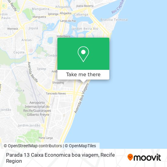 Mapa Parada 13 Caixa Economica boa viagem