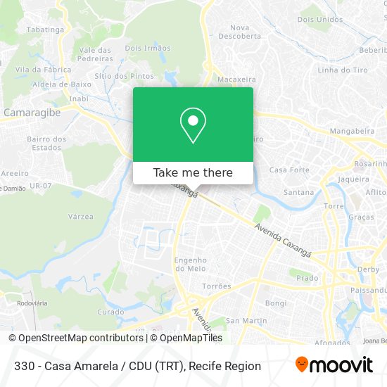 330 - Casa Amarela / CDU (TRT) map