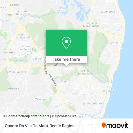 Mapa Quadra Da Vila Da Mata