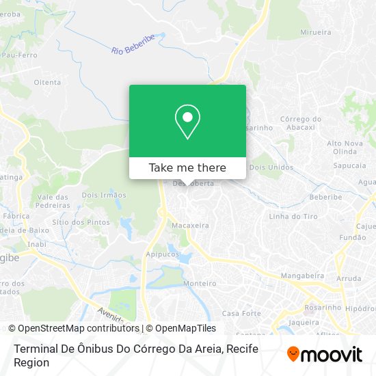 Terminal De Ônibus Do Córrego Da Areia map