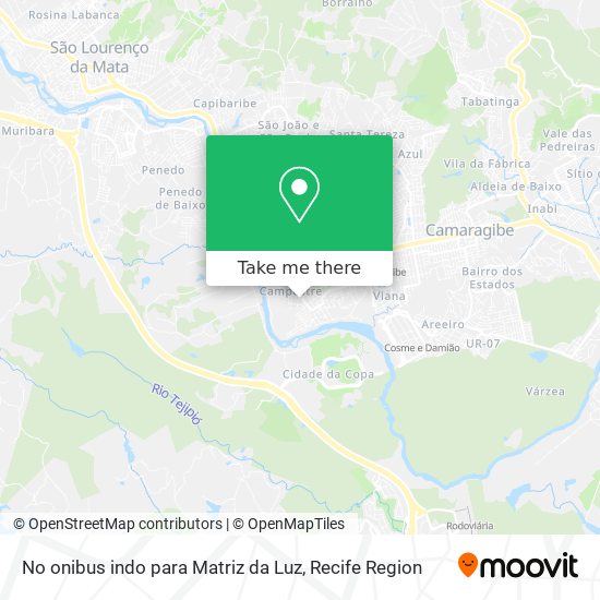 No onibus indo para Matriz da Luz map