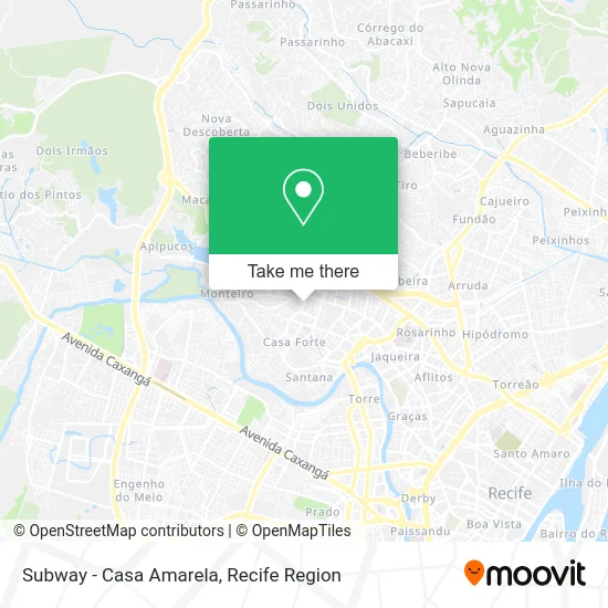 Subway - Casa Amarela map