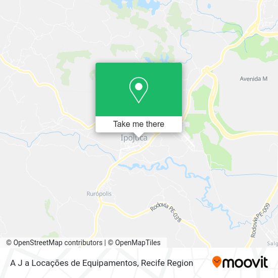 A J a Locações de Equipamentos map