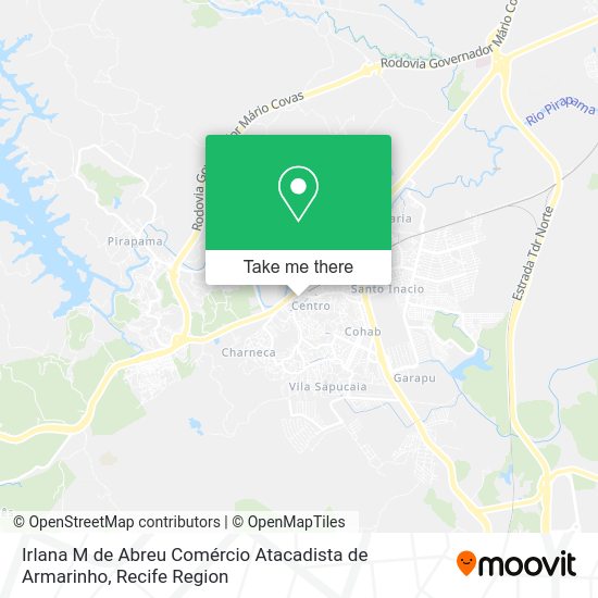 Irlana M de Abreu Comércio Atacadista de Armarinho map
