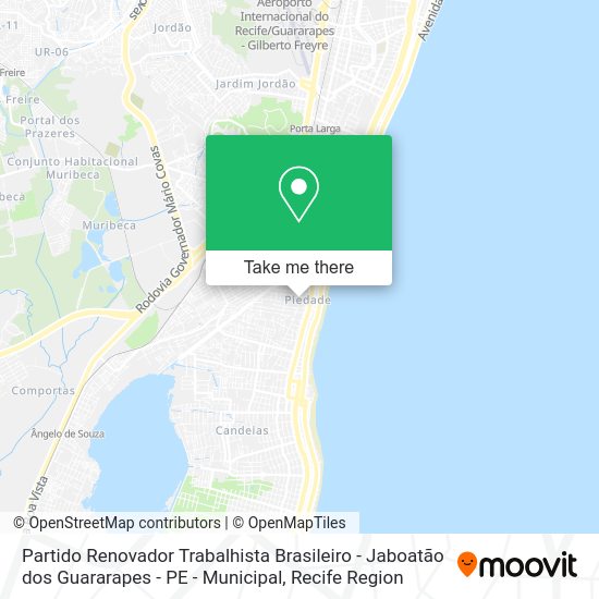 Partido Renovador Trabalhista Brasileiro - Jaboatão dos Guararapes - PE - Municipal map