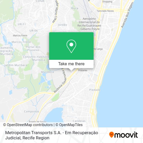 Metropolitan Transports S.A. - Em Recuperação Judicial map