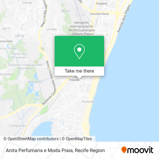 Anita Perfumaria e Moda Praia map