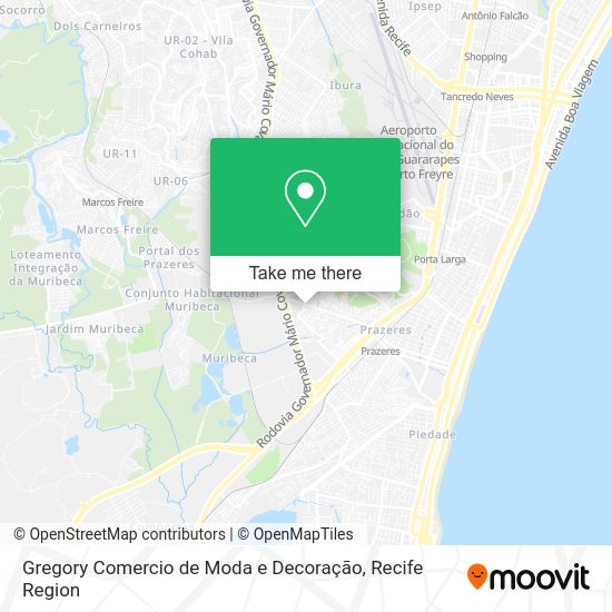 Gregory Comercio de Moda e Decoração map