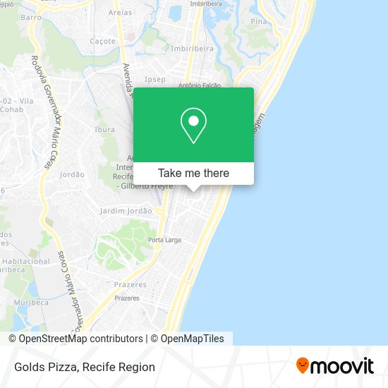 Golds Pizza map