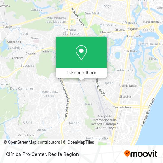 Clínica Pro-Center map