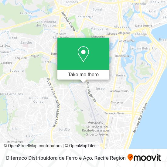 Diferraco Distribuidora de Ferro e Aço map