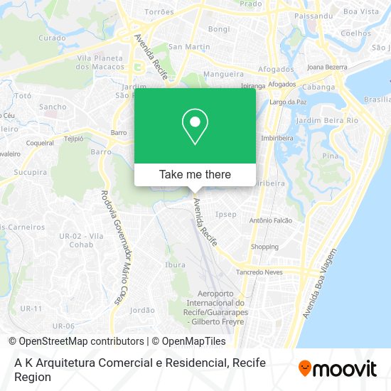 A K Arquitetura Comercial e Residencial map