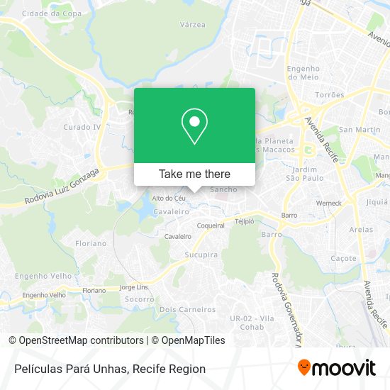 Películas Pará Unhas map