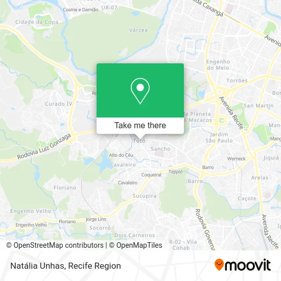 Natália Unhas map