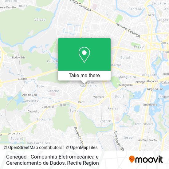 Ceneged - Companhia Eletromecânica e Gerenciamento de Dados map