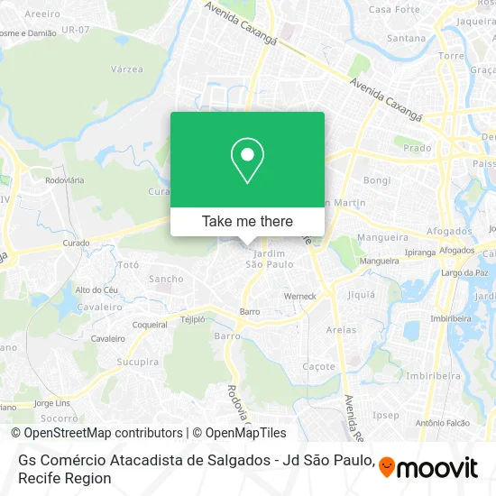 Gs Comércio Atacadista de Salgados - Jd São Paulo map