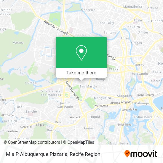 M a P Albuquerque Pizzaria map