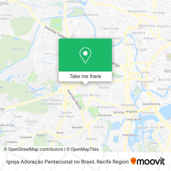 Igreja Adoração Pentecostal no Brasil map
