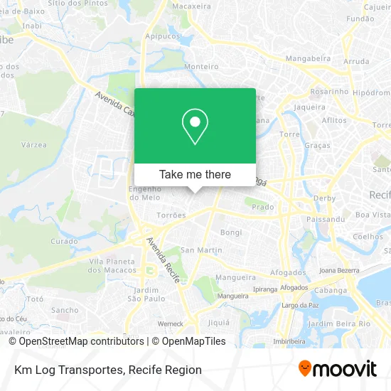 Km Log Transportes map
