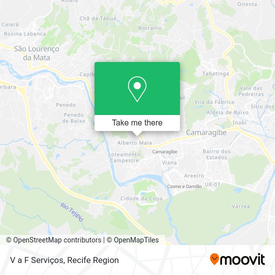 V a F Serviços map