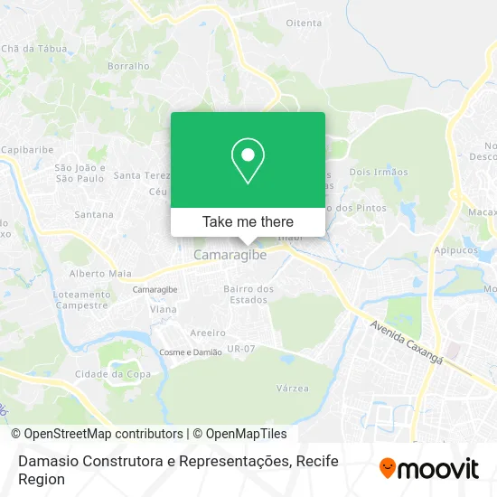 Damasio Construtora e Representações map