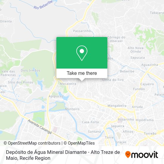 Depósito de Água Mineral Diamante - Alto Treze de Maio map