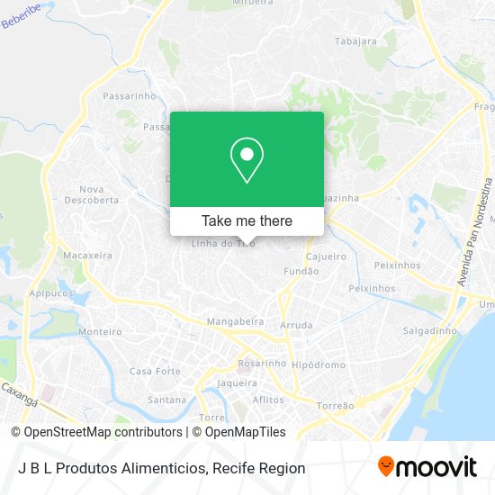 J B L Produtos Alimenticios map