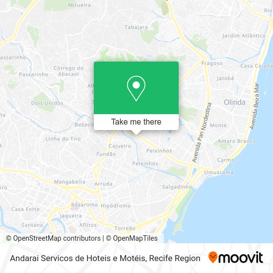 Andarai Servicos de Hoteis e Motéis map