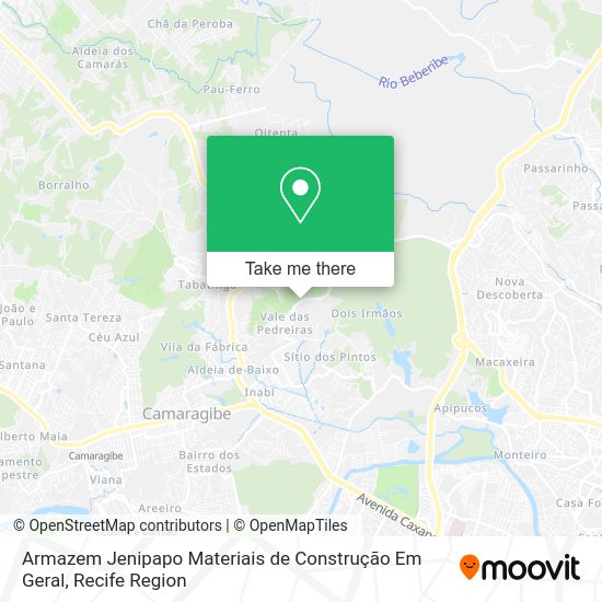 Armazem Jenipapo Materiais de Construção Em Geral map