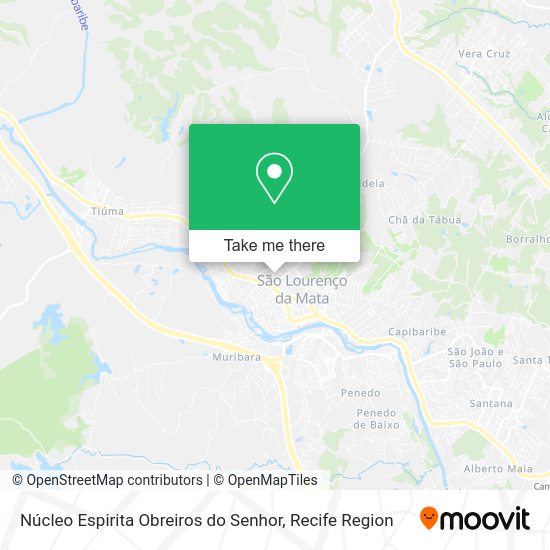 Núcleo Espirita Obreiros do Senhor map