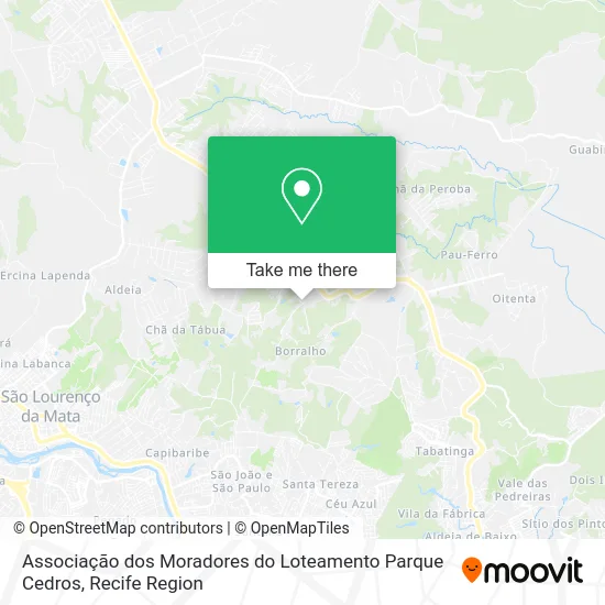 Associação dos Moradores do Loteamento Parque Cedros map