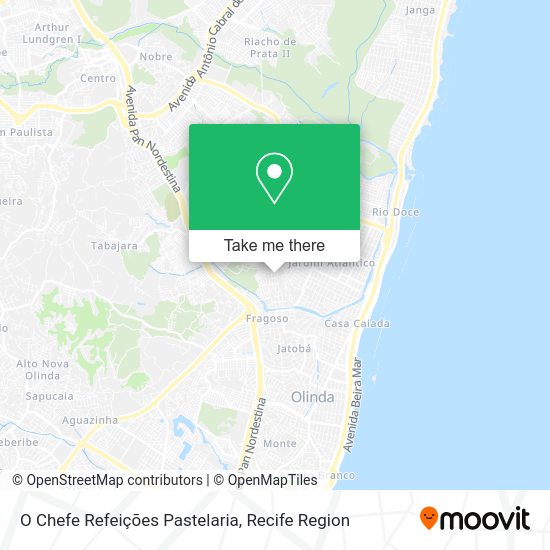 O Chefe Refeições Pastelaria map