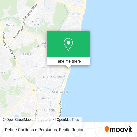 Define Cortinas e Persianas map