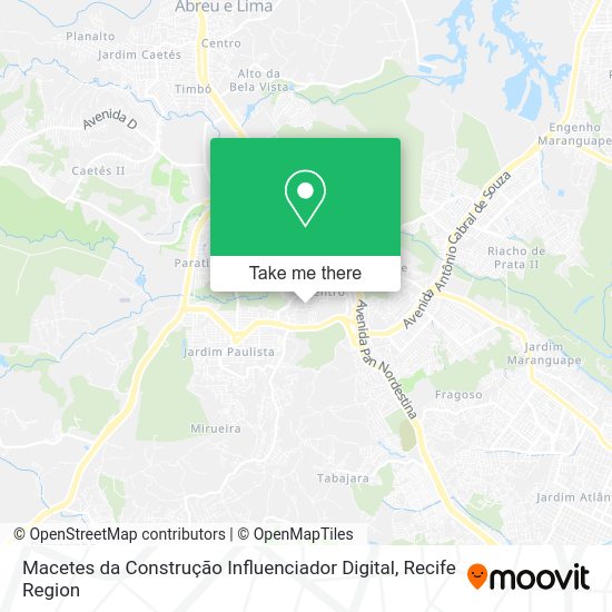 Macetes da Construção Influenciador Digital map