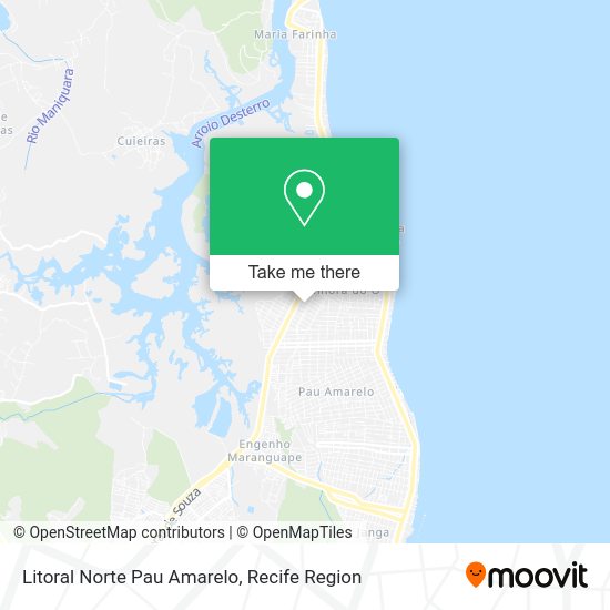 Litoral Norte Pau Amarelo map