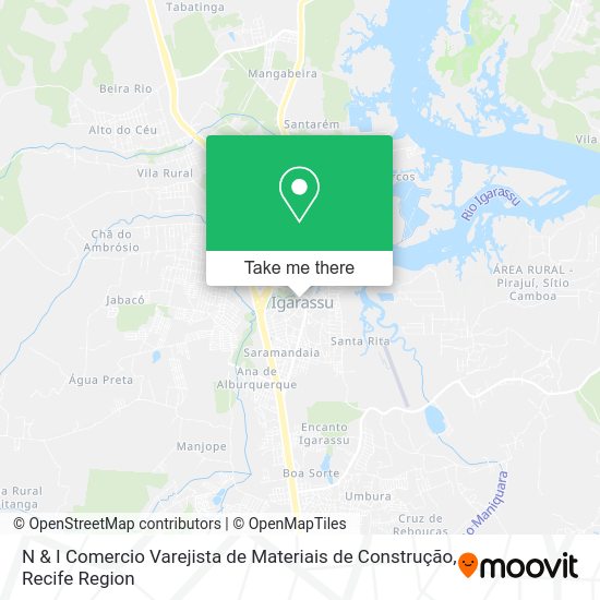 N & I Comercio Varejista de Materiais de Construção map