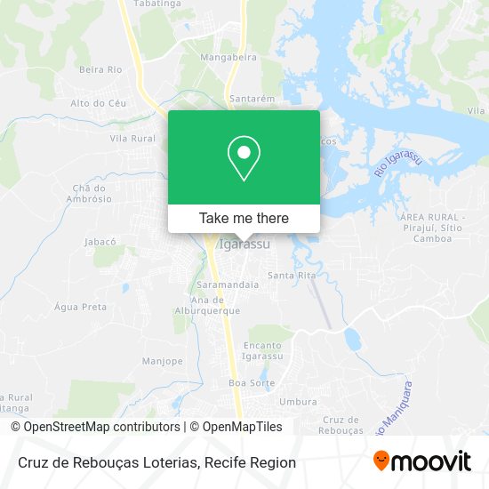 Cruz de Rebouças Loterias map