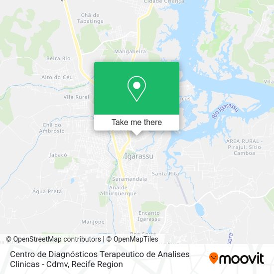 Centro de Diagnósticos Terapeutico de Analises Clinicas - Cdmv map