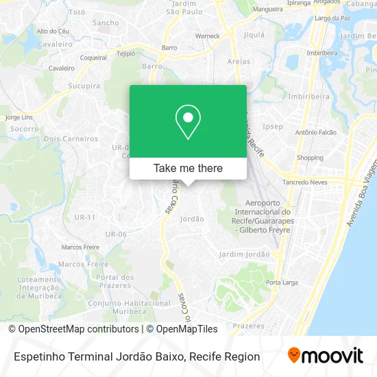 Espetinho Terminal Jordão Baixo map