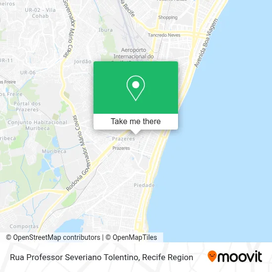 Rua Professor Severiano Tolentino map