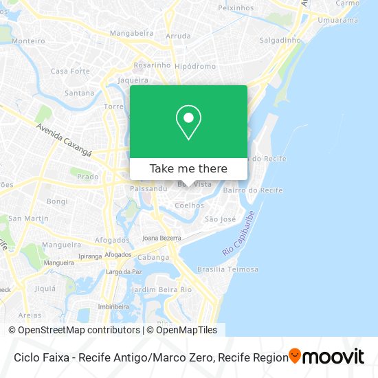 Ciclo Faixa - Recife Antigo / Marco Zero map