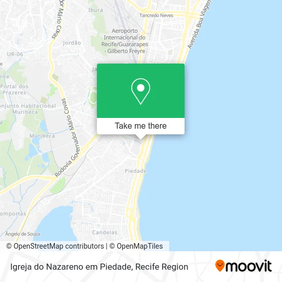 Igreja do Nazareno em Piedade map