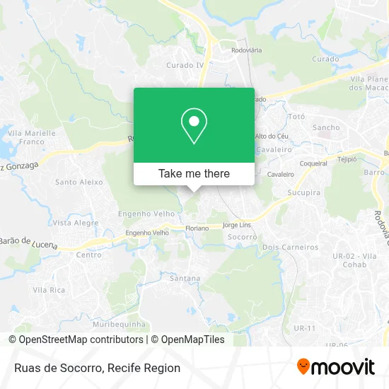 Ruas de Socorro map