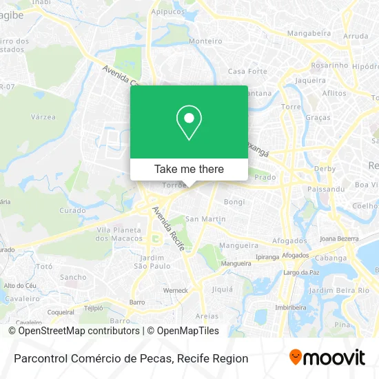 Parcontrol Comércio de Pecas map