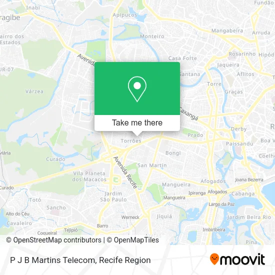 P J B Martins Telecom map