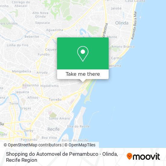 Mapa Shopping do Automovel de Pernambuco - Olinda